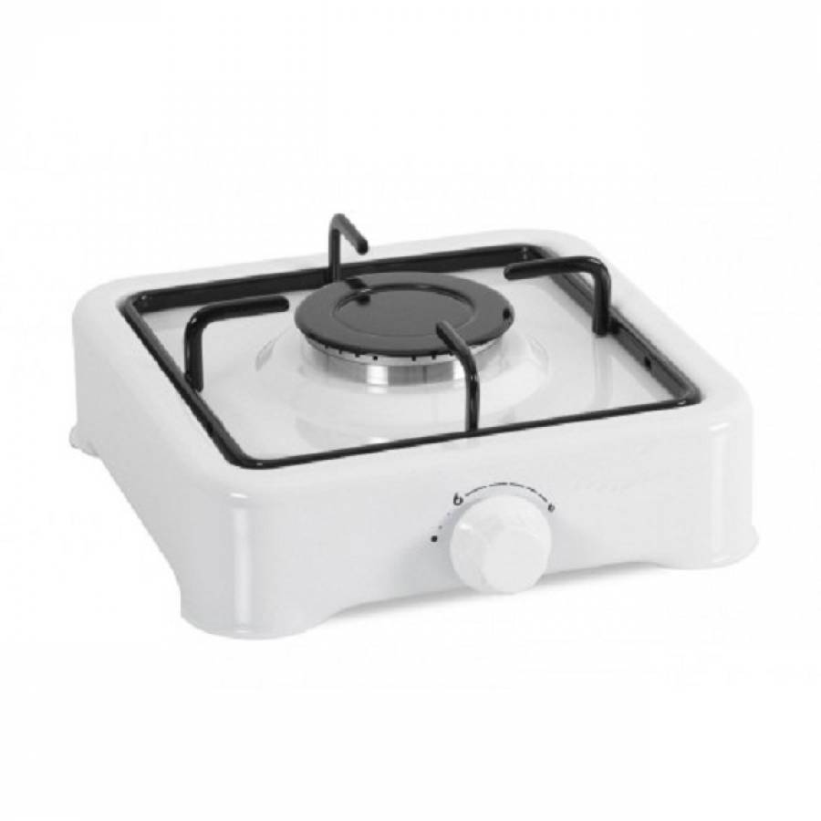 Plita Cu Un Singur Ochi, 1600 W, Alimentare Gpl, Ideala Pentru Camping, Temperatura Reglabila, Design Ergonomic, Alb