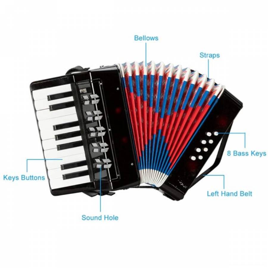 Acordeon Pentru Copii Klausstech, 17 Clape, 8 Basi