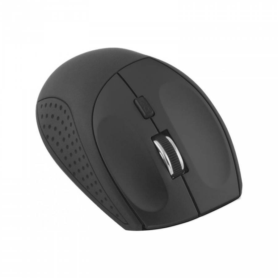 Mouse Bluetooth cu Senzor Optic, 1000/2400 DPI, 6 Butoane, Forma ergonomica, Distanta de actiune 10 m, Negru