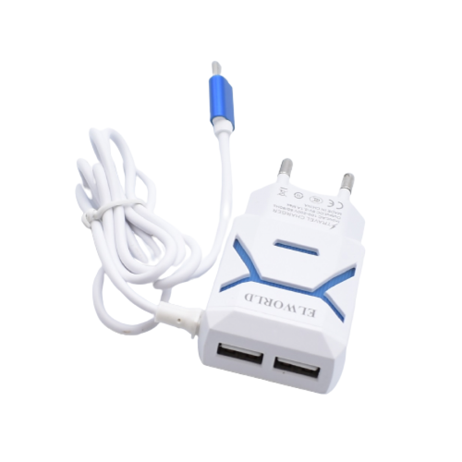 Incarcator Retea, Klausstech, Fast Charging, 2xusb, Typec, Modern, Ergonomic, Rezistent, Alb/albastru