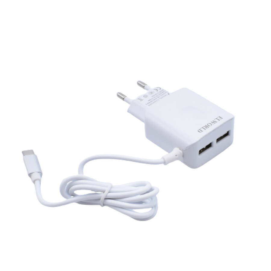 Incarcator Retea, Klausstech, Fast Charging, 2xusb, Typec, Modern, Ergonomic, Rezistent, Alb