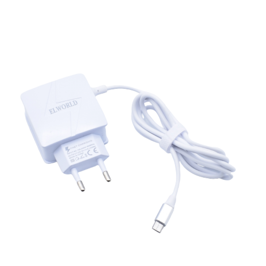 Incarcator Retea, Klausstech, Fast Charging, 3xusb, Microusb, 5-v, 3.1a, Ac 100v-240v50/60hz, Cauciucat, Flexibil, Alb