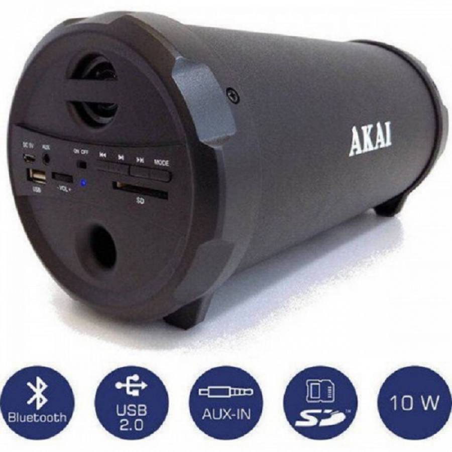 Boxa Activa Portabila Woofer Akai, Port Usb,conectivitate Bluetooth, Aux In , Functie Powerbank ,