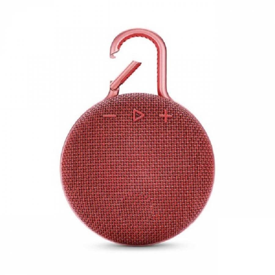 Boxa Portabila Clip 3 Klausstech Waterproof, Conectivitate Bluetooth, Port Usb, Slot Microsd, Aux In, Dimensiuni Reduse, Acumulator Reincarcabil, Autonomie De Pana La 10h, Design Modern, Rosu