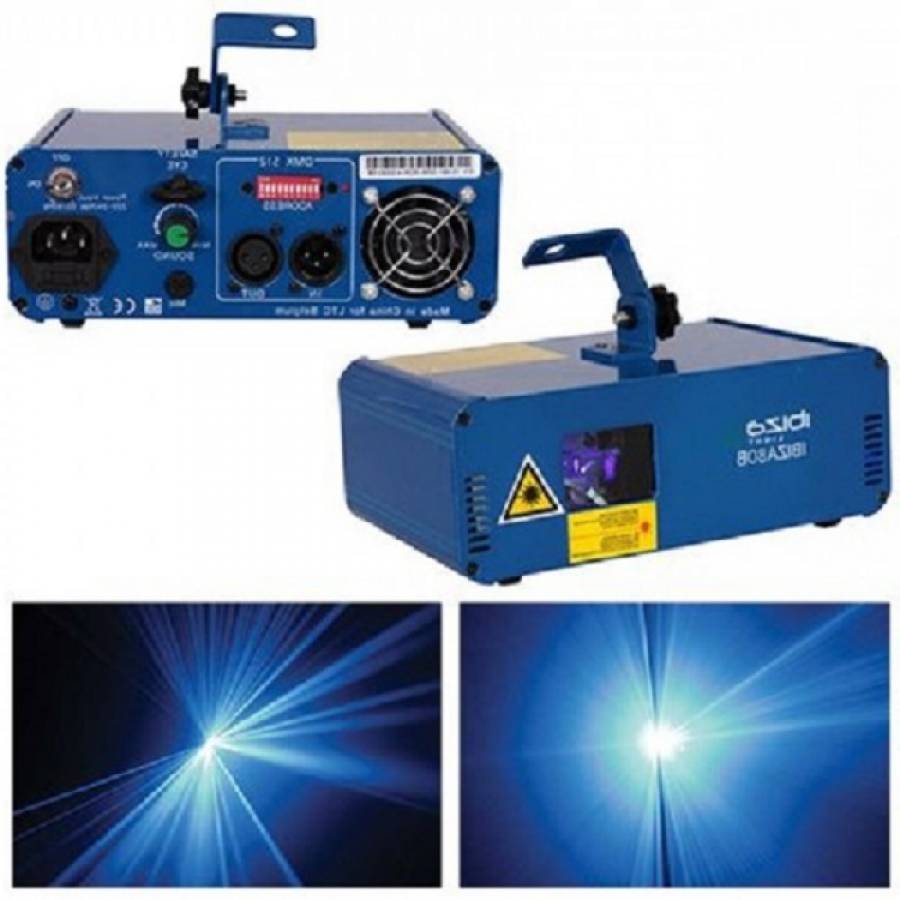 Laser Albastru DPSS 80mw DMX - Efecte de volum impresionante.