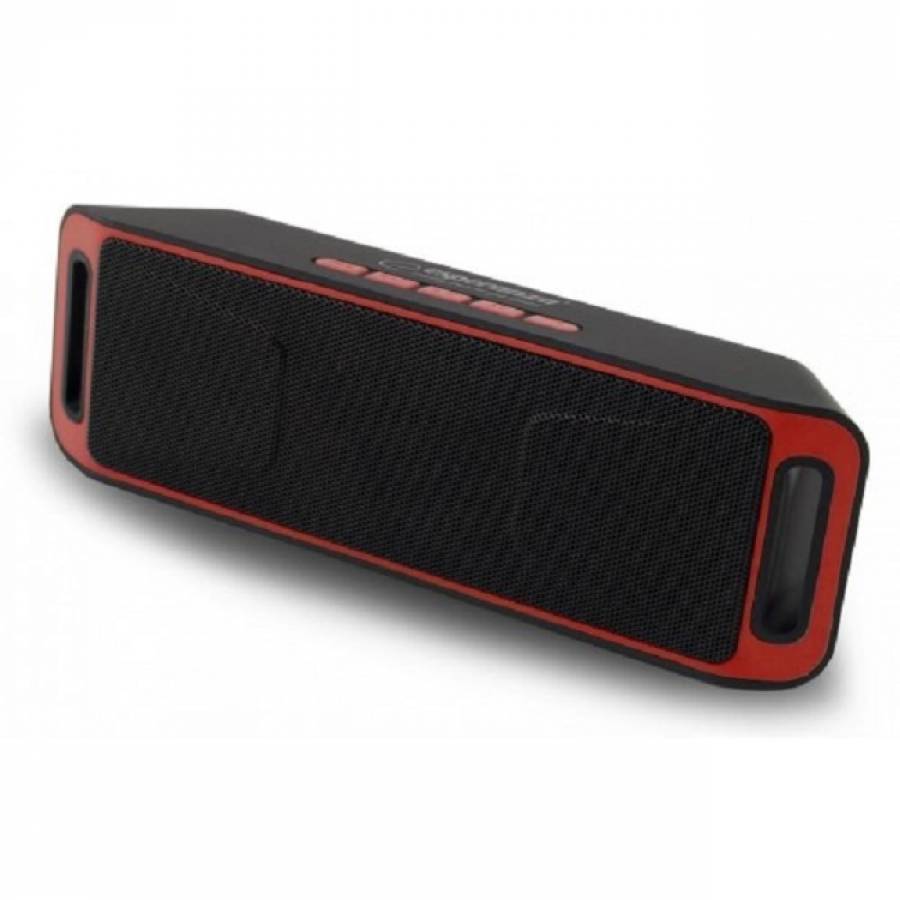 Boxa Portabila Esperanza, Conectivitate Bluetooth 4.1, Aux In, Port Usb, Slot Sd Card, Radio Fm, Acumulator Reincarcabil 800 Mah, Raspuns In Frecventa 28 Hz - 16 Khz, Negru&rosu