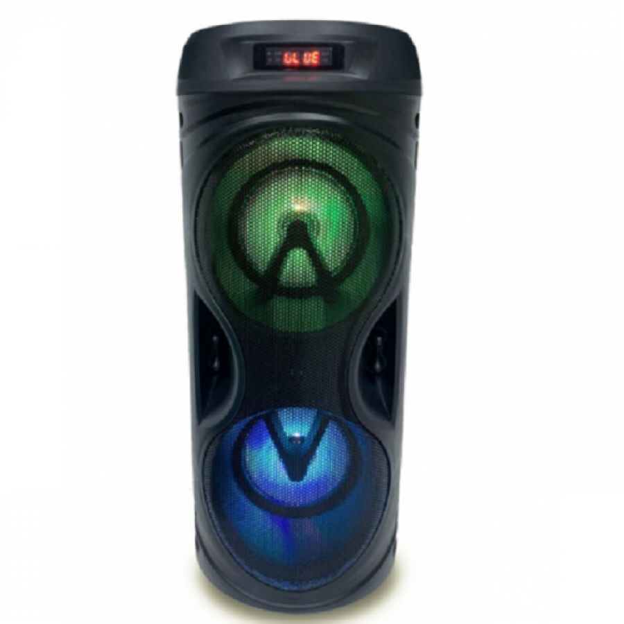 Boxa Portabila Activa, Putere 5 W, Bluetooth, Usb, Micro Sd Card Slot, Intrare Microfon, Lumini Difuzor, Radio Fm, Negru