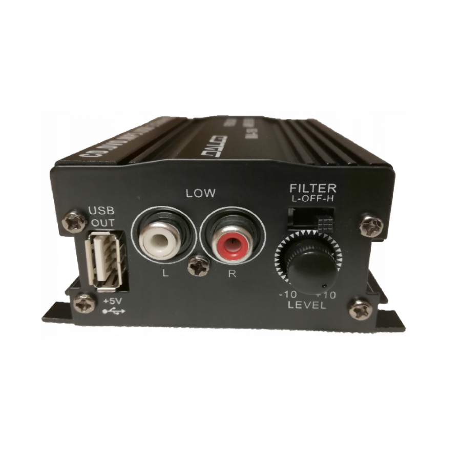 Amplificator Auto cu Iesire USB, Putere RMS 2 x 3 W, Raspuns in frecventa 40HZ-16kHZ, Alimentare 12V 5A, 4-8 ohmi, Rosu