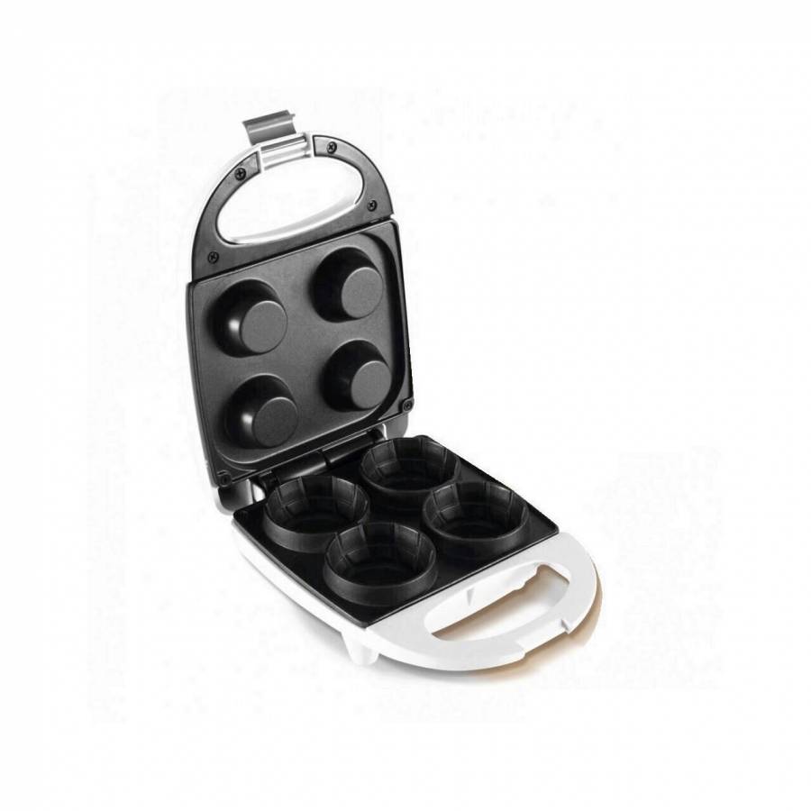 Aparat de preparat gofre, 520 W, Antiaderent, Capacitate 4 gofre, Maner izolat termic, 16 x 9 x 22 cm, Alb