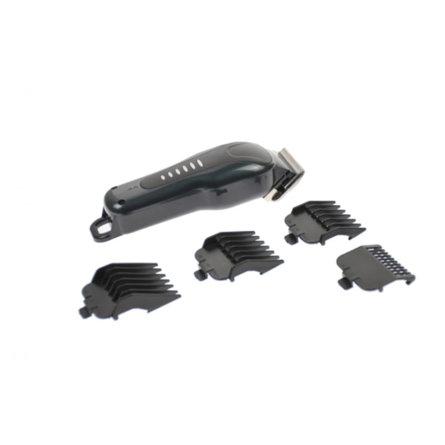 Aparat profesional de tuns cu Autoascutire, Incarcare 8 h, Autonomie 45 min, 4 Tipuri de pieptan, Modern, Negru