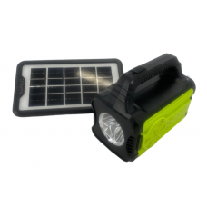 Sistem Solar de Iluminare cu Lanterna, 4 Becuri, MPE3 Player Bluetooth, Port USB, FM Radio, 1200 mAH, ABS, Negru