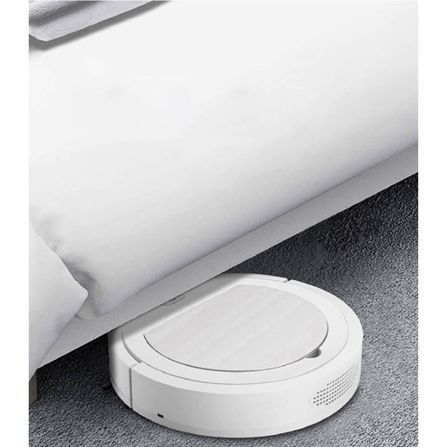 Aspirator robot cu diametru 32 cm, 3W, 1200 mAH, Autonomie 90 min, Multi-suprafete, Modern, Alb