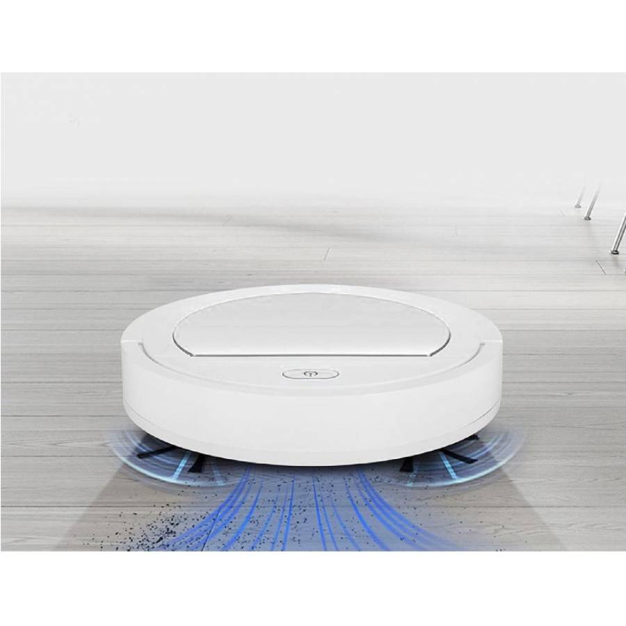 Aspirator robot cu diametru 32 cm, 3W, 1200 mAH, Autonomie 90 min, Multi-suprafete, Modern, Alb