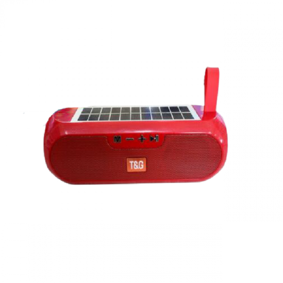 Boxa Portabila, Panou Solar Incorporat, Handsfree, Radio, Stick, Usb, Jack, 1200 Mah, Ergonomica, Rosu