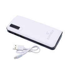 Baterie Externa Klausstech, Afisaj Digital, 3 Iesiri Usb, 20000 Mah, Alb