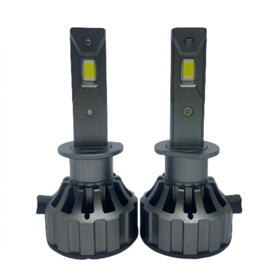 Set de 2 Becuri Auto LED H7, 120 W, 12000 lm, 6000 k, DC 9 - 32 V, 77 x 35 x 27,5 mm, 30000 h, Aluminiu, Negru