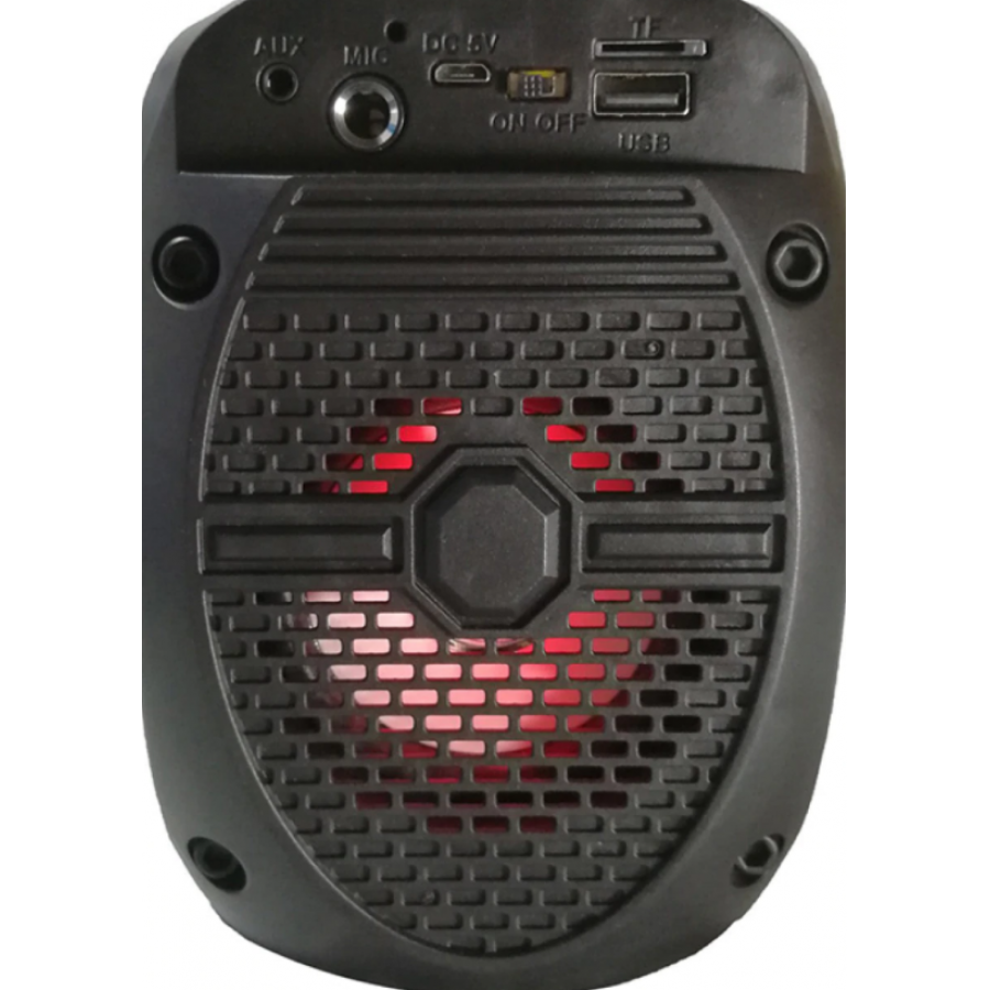 Boxa Portabila KlaussTech, 5 W, Bluetooth, USB, Lumini LED, AUX IN, Radio FM, 1200 mAH, MicroSD, Negru