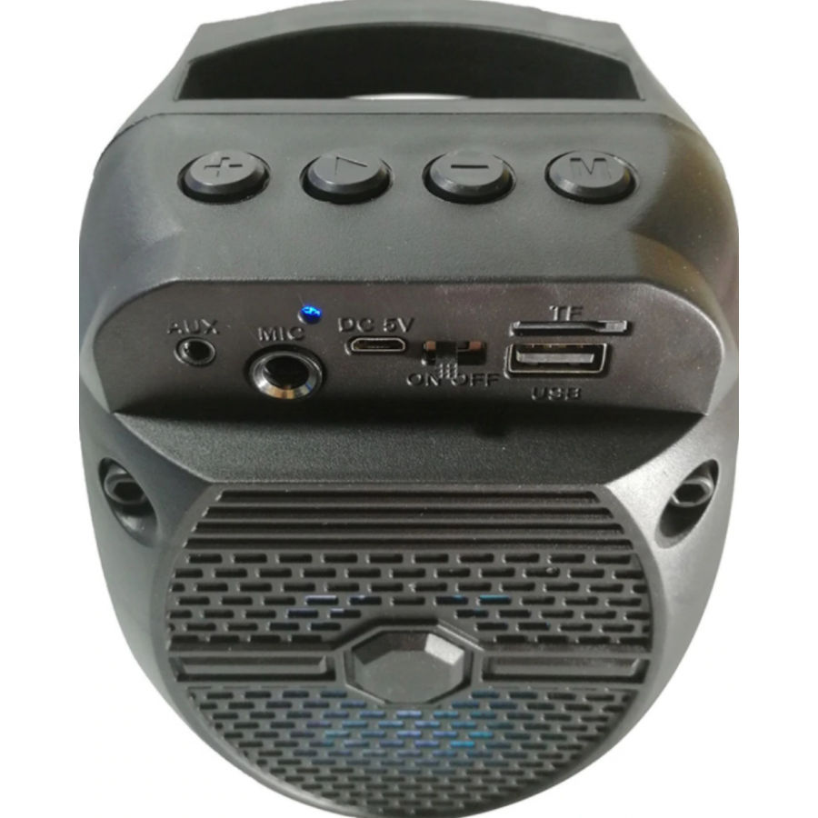 Boxa Portabila KlaussTech, 5 W, Bluetooth, USB, Lumini LED, AUX IN, Radio FM, 1200 mAH, MicroSD, Negru