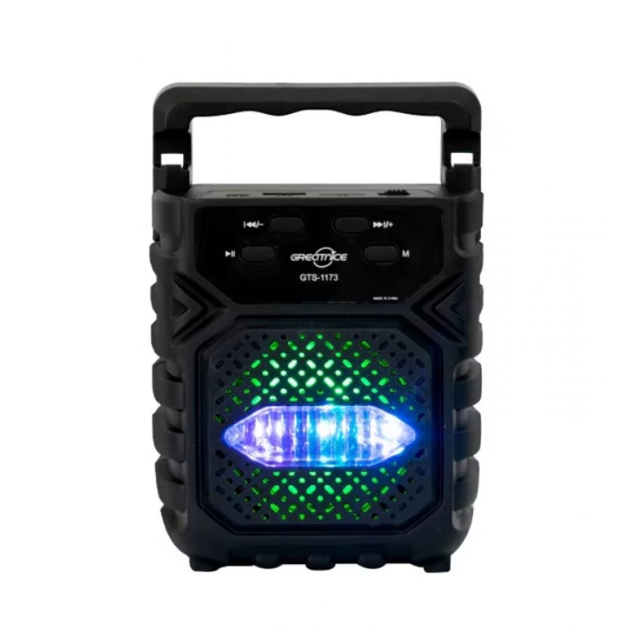 Boxa Portabila MP3 si Tehnologie Bluetooth, TF/USB, Radio FM, Maner transport, Reincarcabila, 1200 mAH, On/Off, Negru