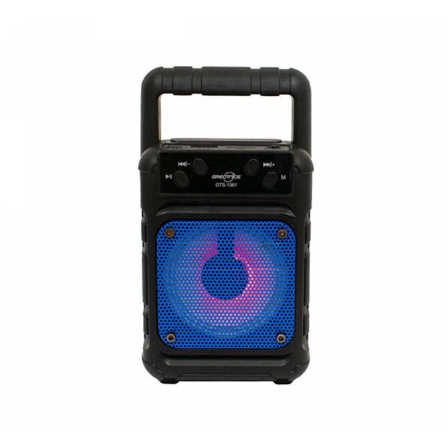 Boxa Portabila cu MP3, TF/USB, Bluetooth, Radio FM, 1200 mAH, Control volum, Incarcare 2 ore, 5 W, Maner, Negru