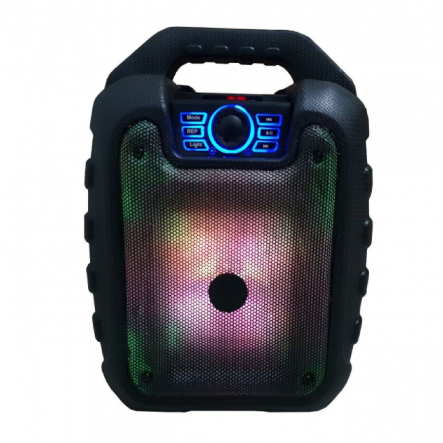 Boxa Portabila Klausstech 9 W, Bluetooth, Usb / Tf Card / Radio Fm, Lumini Led, Display Lcd, Negru