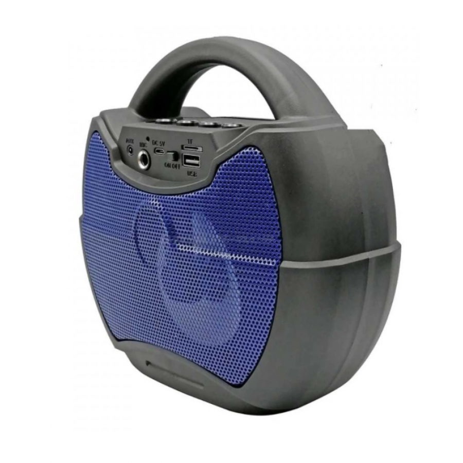 Boxa Portabila KlaussTech, 4 inch, 5 W, Bluetooth, USB, Lumini LED, AUX, 1200 mAH, 155 x 110 x 233 mm, MicroSD, Negru