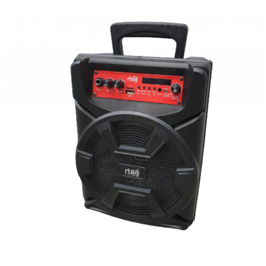 Boxa Portabila 15 W 8 Inch, Bluetooth / Usb / Tf / Fm, Microfon Si Telecomanda, Lumini Pe Woofer, Negru
