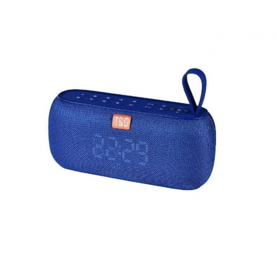 Boxa Portabila cu Afisaj Digital si Conexiune Bluetooth, Radio FM, Ceas, MP3, TF / USB, 2 x 5 W, Handsfree, Albastru
