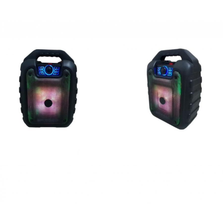 Boxa Portabila Klausstech 9 W, Bluetooth, Usb / Tf Card / Radio Fm, Lumini Led, Display Lcd, Negru