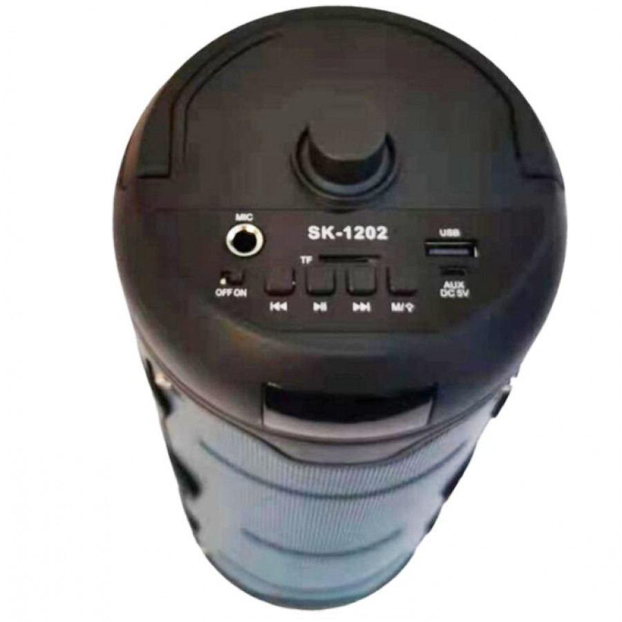 Boxa KlaussTech Audio de 10 W, Bluetooth 5.0, 1200mAH, USB, MIC IN, Lumini LED, AUX IN, FM, Negru