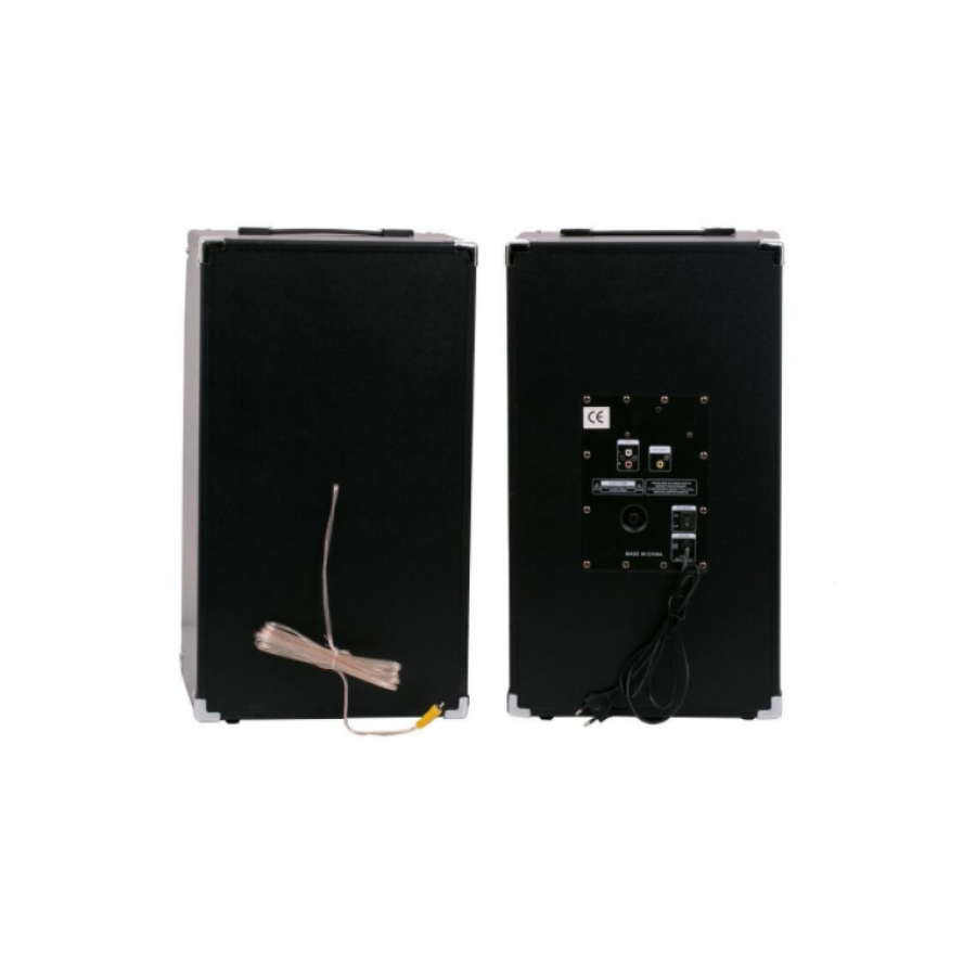 Boxe Active Cu Statie Profesionale Mp-284-karaoke/usb-bt 240 Watt , 1 Microfon + Cadou Modulator Fm Bluetooth , Usb , Card Microsd , Ecran Rosu Lcd , Incarcare Telefon