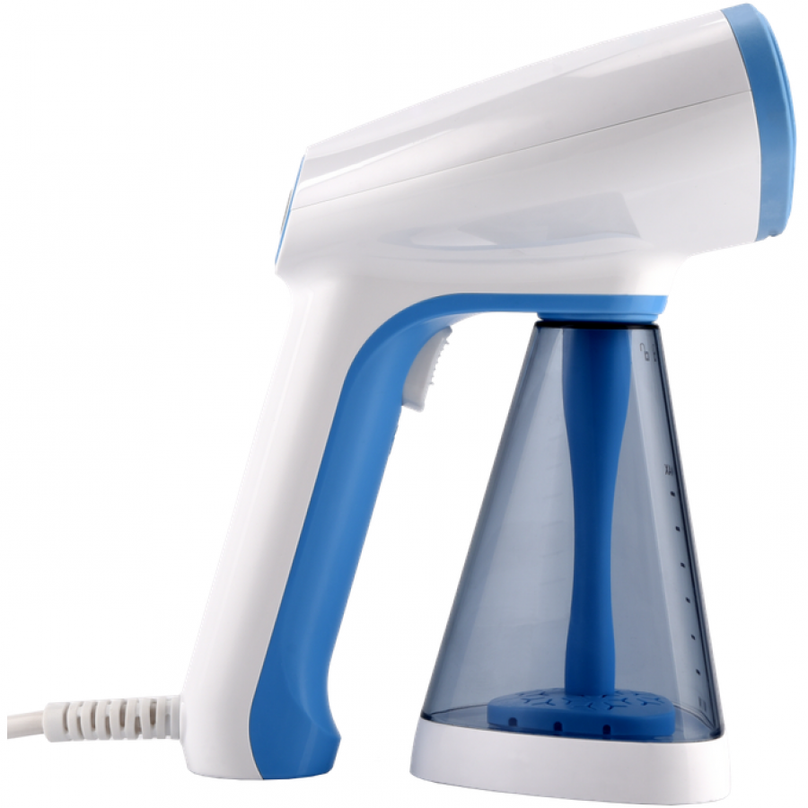 Fier de calcat Vertical 1500 W, 260 ml, Anti-calcar, Anti-picurare, Talpa din Otel, Alb/Albastru