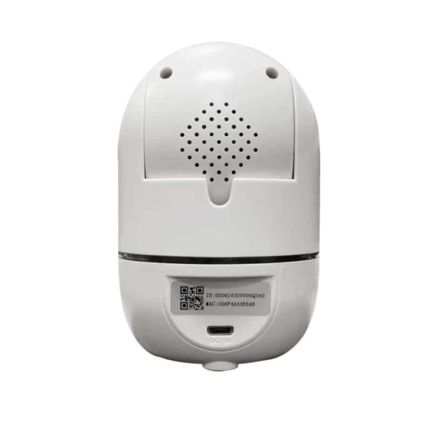 Camera KlaussTech WiFi de supraveghere 720p, Infrarosu, Detectare miscare, Slot TF Card, Alb