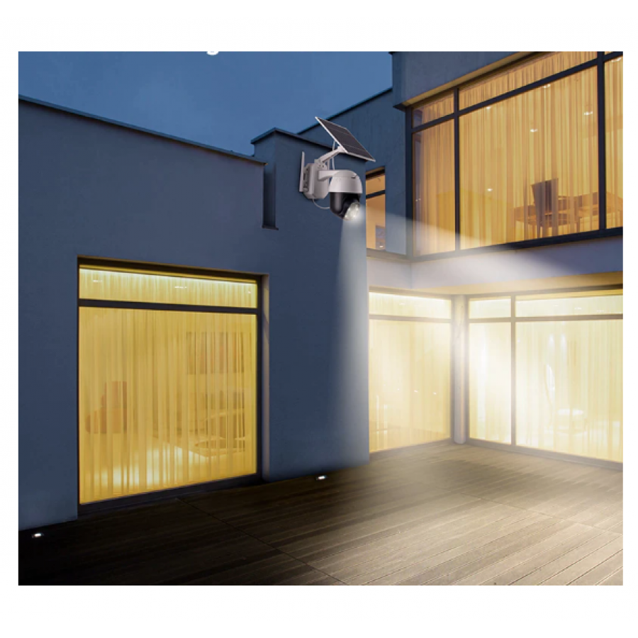 Camera KlaussTech WiFi de supraveghere 720p, Infrarosu, Detectare miscare, Slot TF Card, Alb