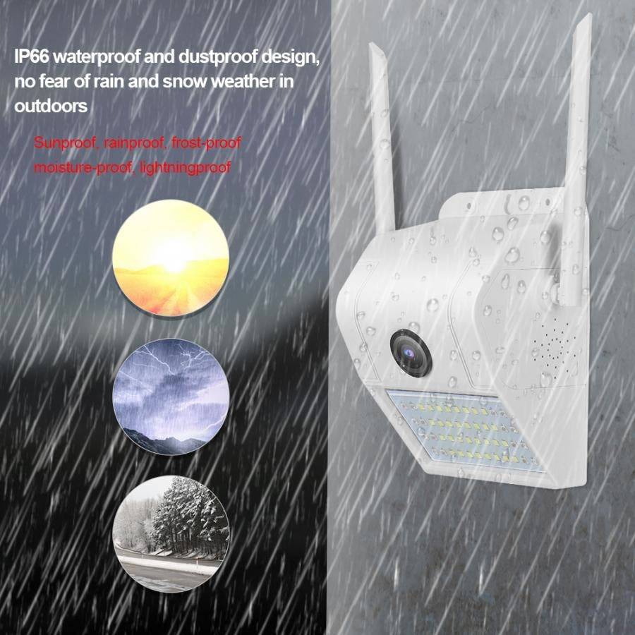 Camera KlaussTech de supraveghere HD 1080P, Wifi, Unghi 160, Alarma, 4W, IP66, Culoare Alb