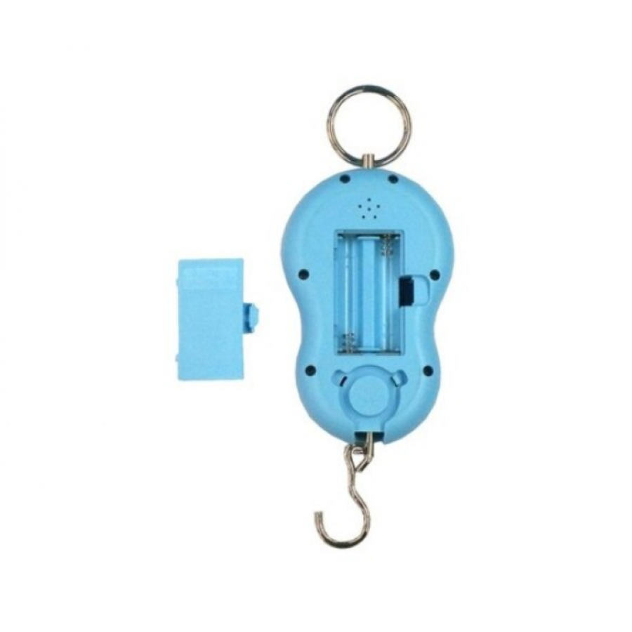 Cantar KlaussTech  Portabil Digital de mana, Butoane control, ABS, Cantarire maxim 40 Kg, Albastru