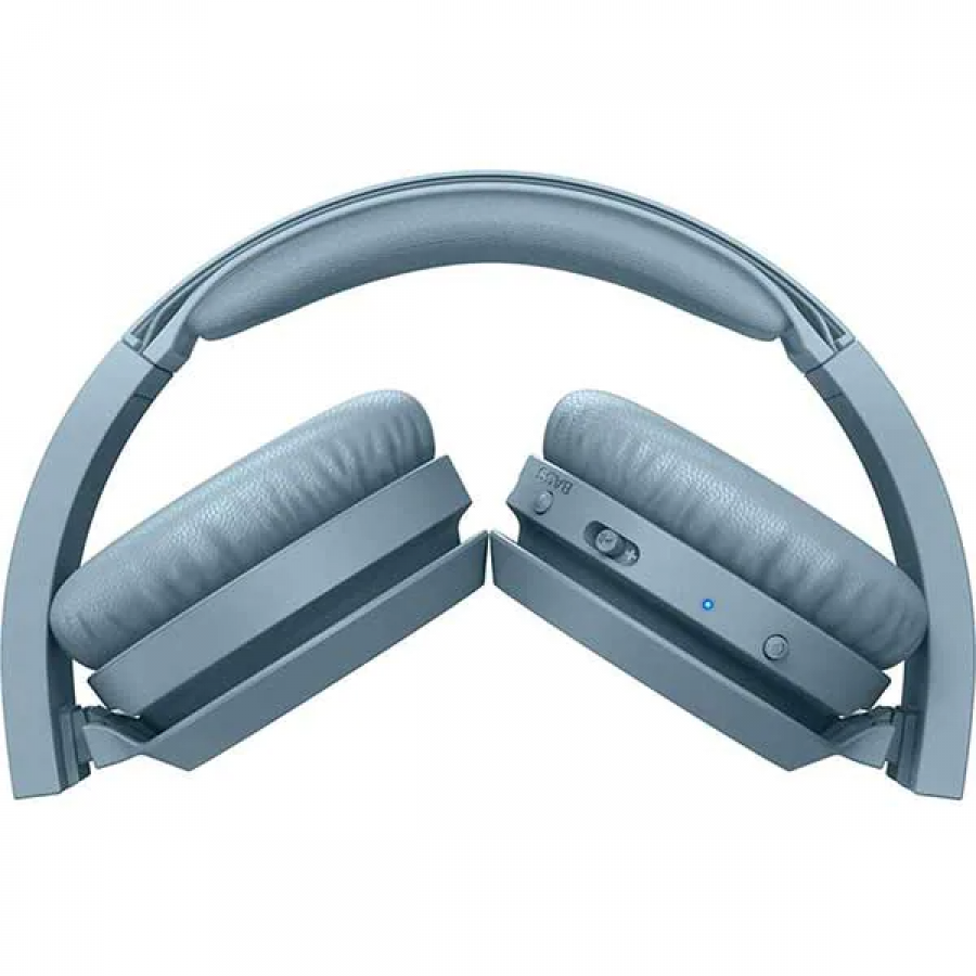 Casti Portabile cu Bluetooth, Banda pliabila, Microfon incoporat, Supraauriculare, 250 mAH, Difuzor dinamic, Albastru