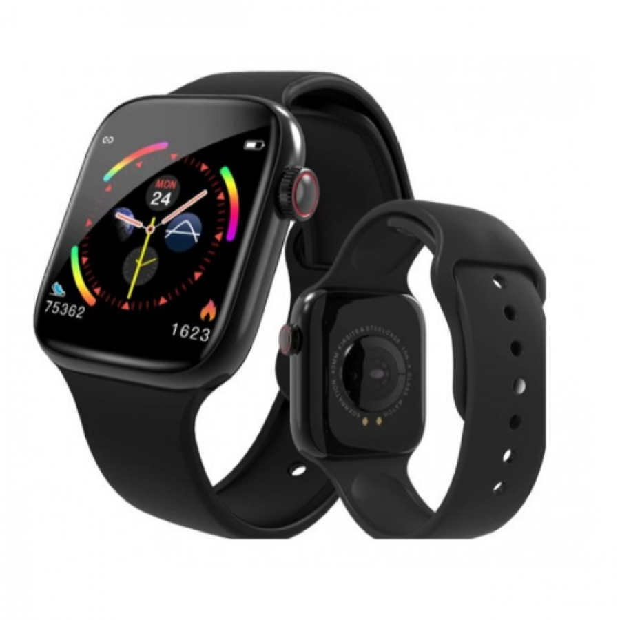 Smartwatch KlaussTech IP67, Bluetooth, Monitorizare cardiaca, Ecran 1.54 Tactil 2,5D, Incarcare USB, Negru