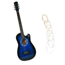 Chitara KlaussTech Clasica Din Lemn 86 Cm, Blue, Set De Corzi Inclus