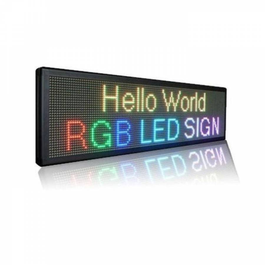 Reclama Luminoasa KlaussTech 3072 x LED RGB 100 x 40 cm, ABS rigid, Modern, Negru