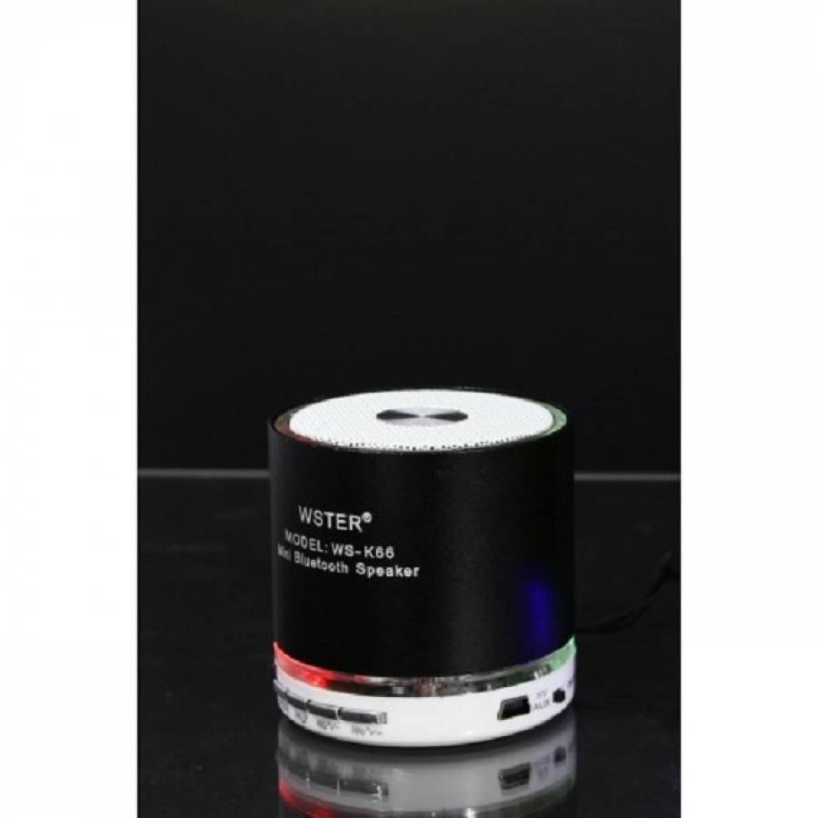 Boxa Audio Portabila Cu Ilumianare Led, Slot Micro Sd Si Usb, Acumulator Lithium, Difuzor 4 Cm, Negru