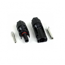 Conectori Mufa MC4 KlaussTech, Grad de Protectie IP67, Tensiune 1000V, Curent nominal 40A, Negru