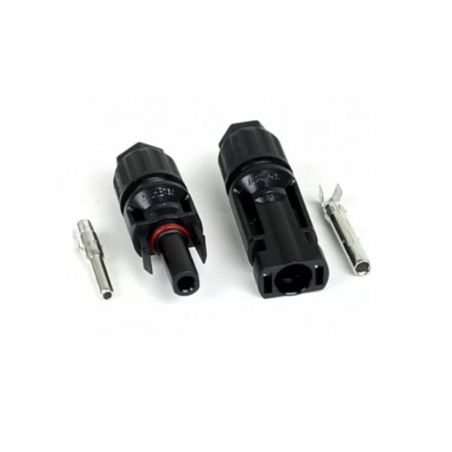 Conectori Mufa MC4 KlaussTech, Grad de Protectie IP67, Tensiune 1000V, Curent nominal 40A, Negru