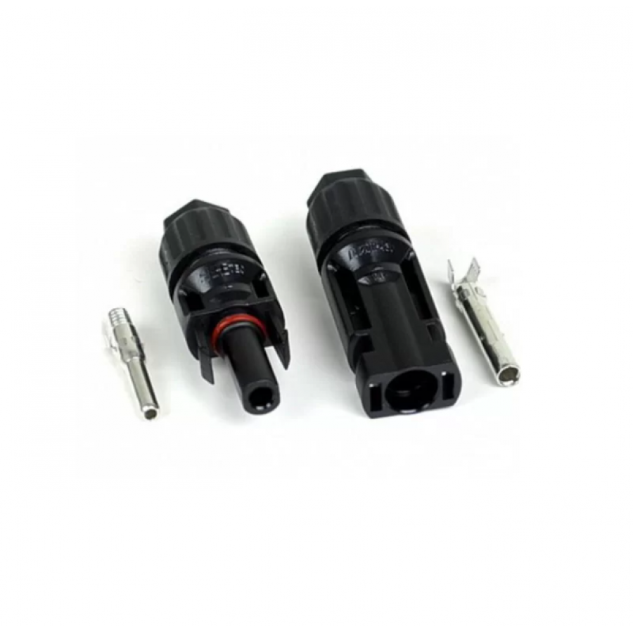 Conectori Mufa MC4 KlaussTech, Grad de Protectie IP67, Tensiune 1000V, Curent nominal 40A, Negru
