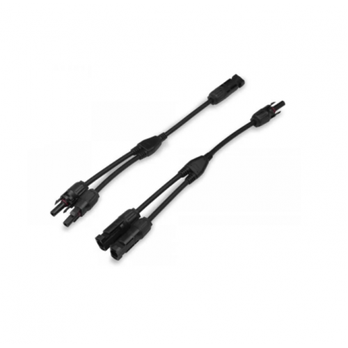 Conectori Y 2 in 1 MC4, Tensiune maxima 1000V, Grad protectie IP67, NEGRU