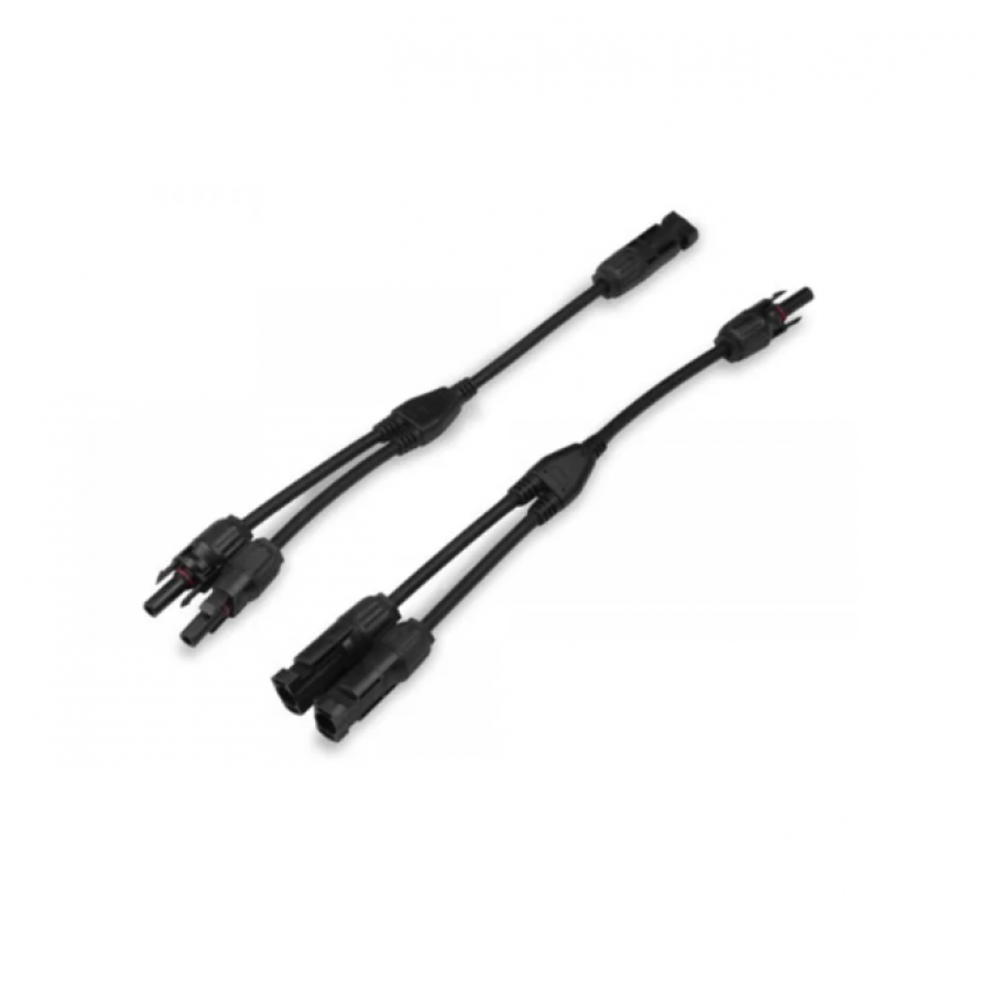 Conectori Y 2 in 1 MC4, Tensiune maxima 1000V, Grad protectie IP67, NEGRU
