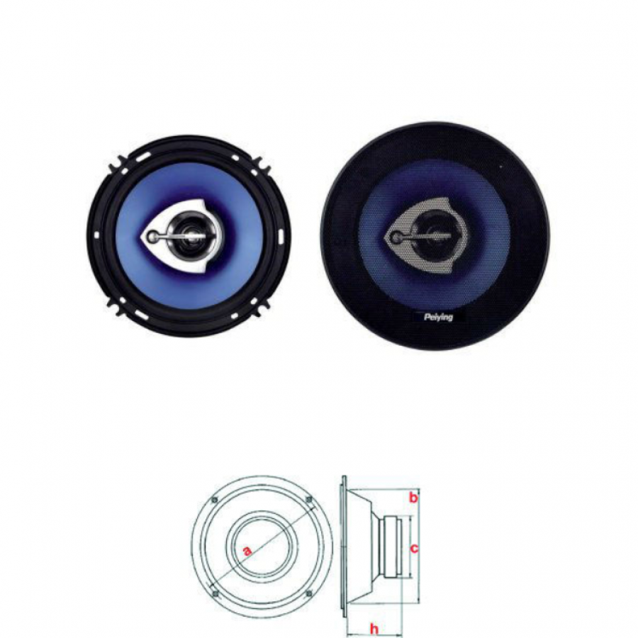 Set de difuzoare auto 120 W, Impedanta 4 ohmi, Diametru 15 cm, 89 dB, 65 Hz - 20 kHz, Negru