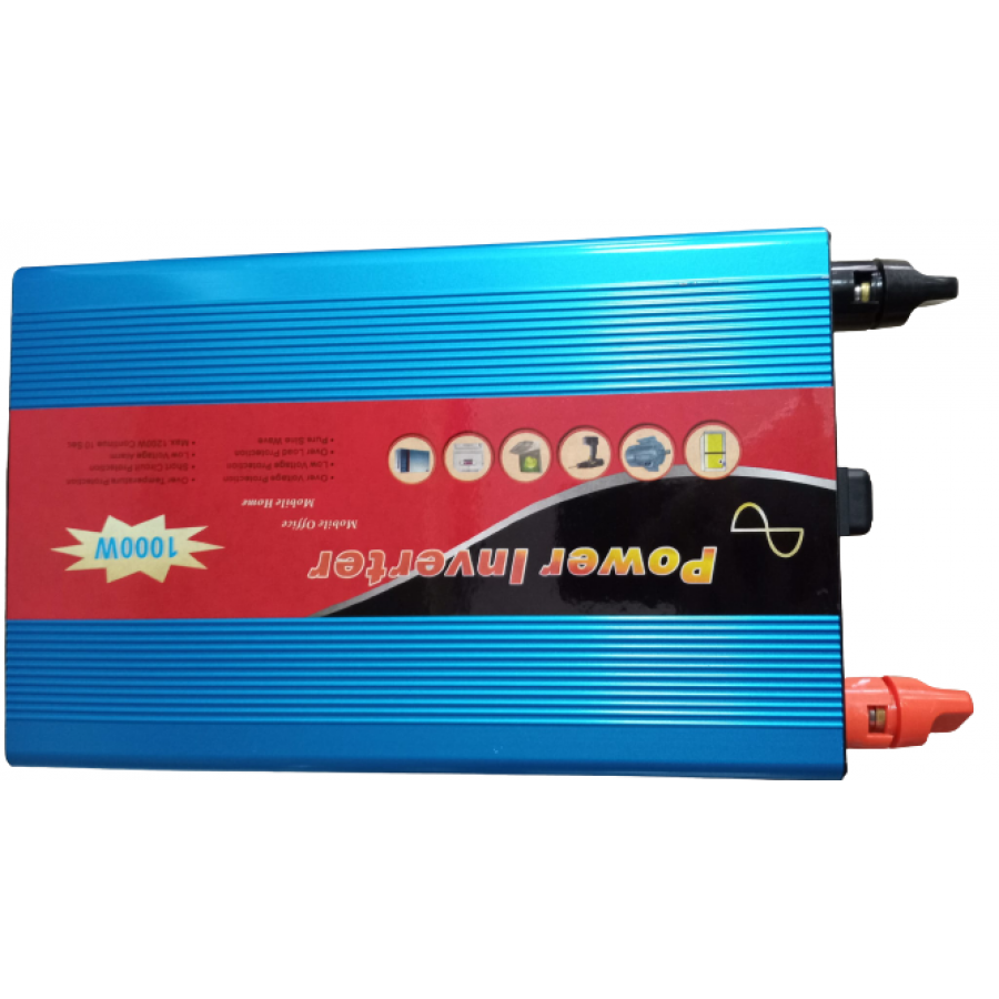 Invertor Cu Sinus Pur Klausstech, Putere 1000 W , Alimentare 24v , Cabluri De Conectare La Baterie