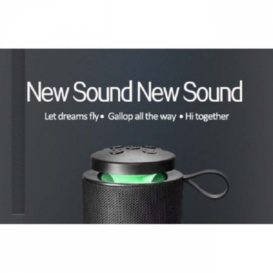 Boxa Wireless Portabila Cu Egalizator, Incarcare Usb, Multi-pairing, 2 X Difuzoare, Acumulator De 1200 Mah, Modern, Culoare Negru