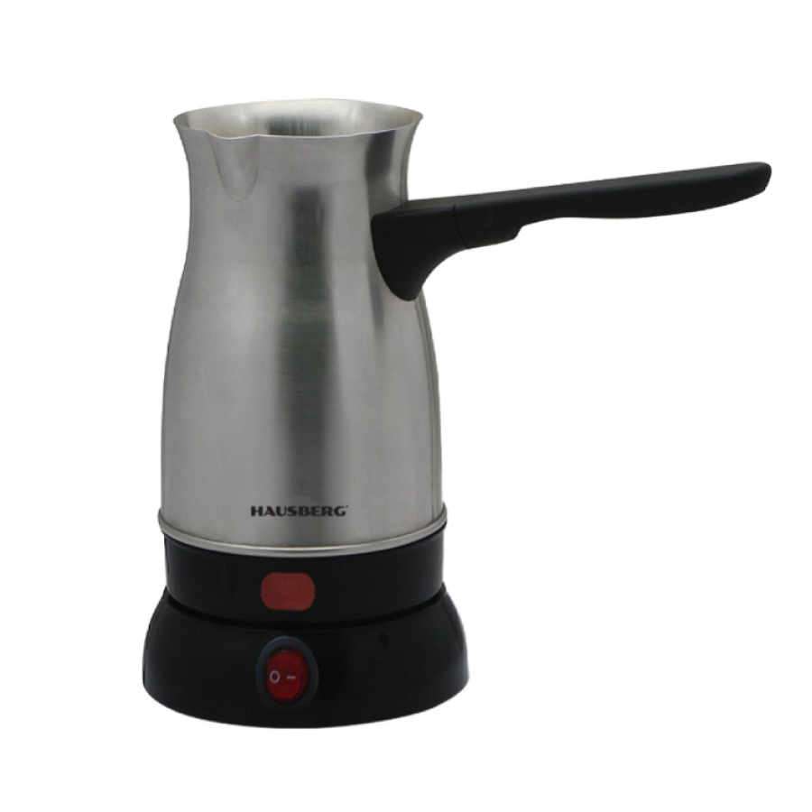 Ibric electric de cafea din Otel Inoxidabil, 800 W, Rotire la 360°, 800 ml,Indicator luminos, Anti-alunecare, Argintiu